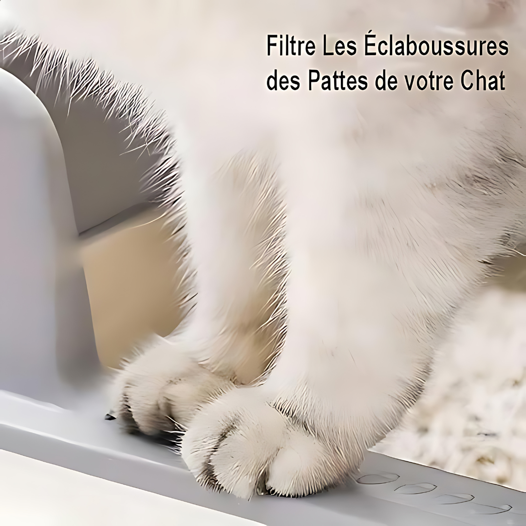 Bac à litière Acier Inoxydable XXL Anti-Éclaboussure (Inclus Pelle de Nettoyage)